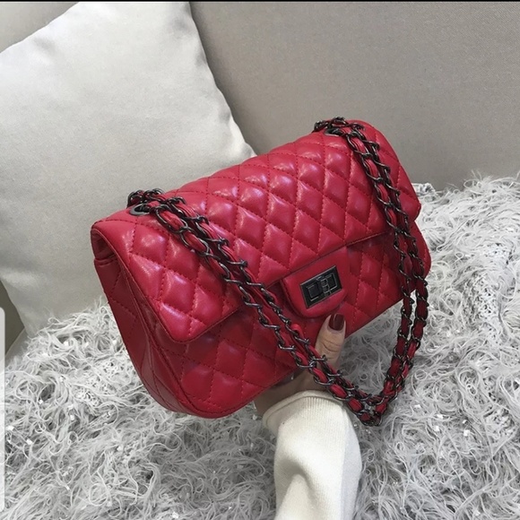 Sale! Blue Quilted Crossbody Bag Women - Picture 2 of 8